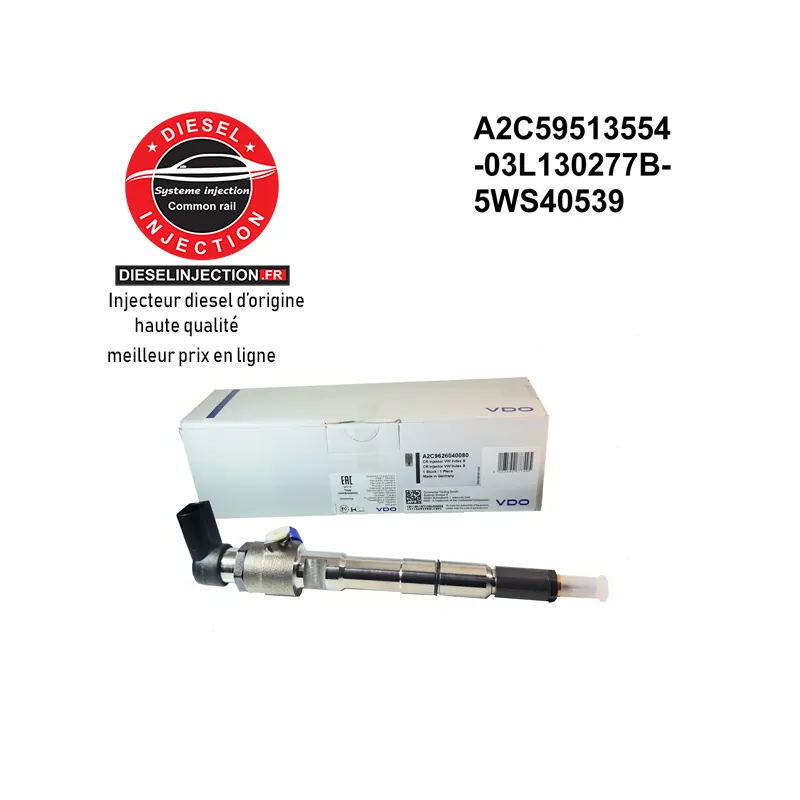 Injecteur SIEMENS VDO A2C59513554 Neuf03L130277B-5WS40539 A2C9626040080