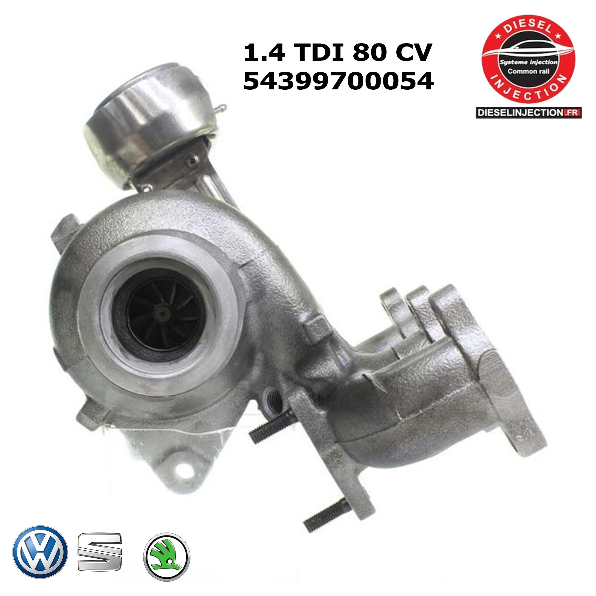 Turbo 1.4 TDI 68 80 cv, 54399700054, 045253019J, 045253019JV, 045253019JX54399700054