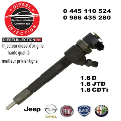Injecteur bosch 0445110524 - 0986435280 Neuf0445110524