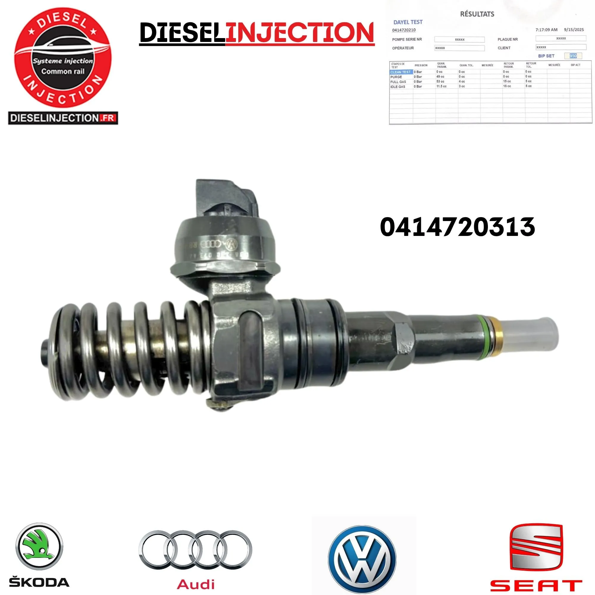 Injecteur pompe bosch 0414720313 - 04147203630414720313- 0414720363-0414720307- 0414720303