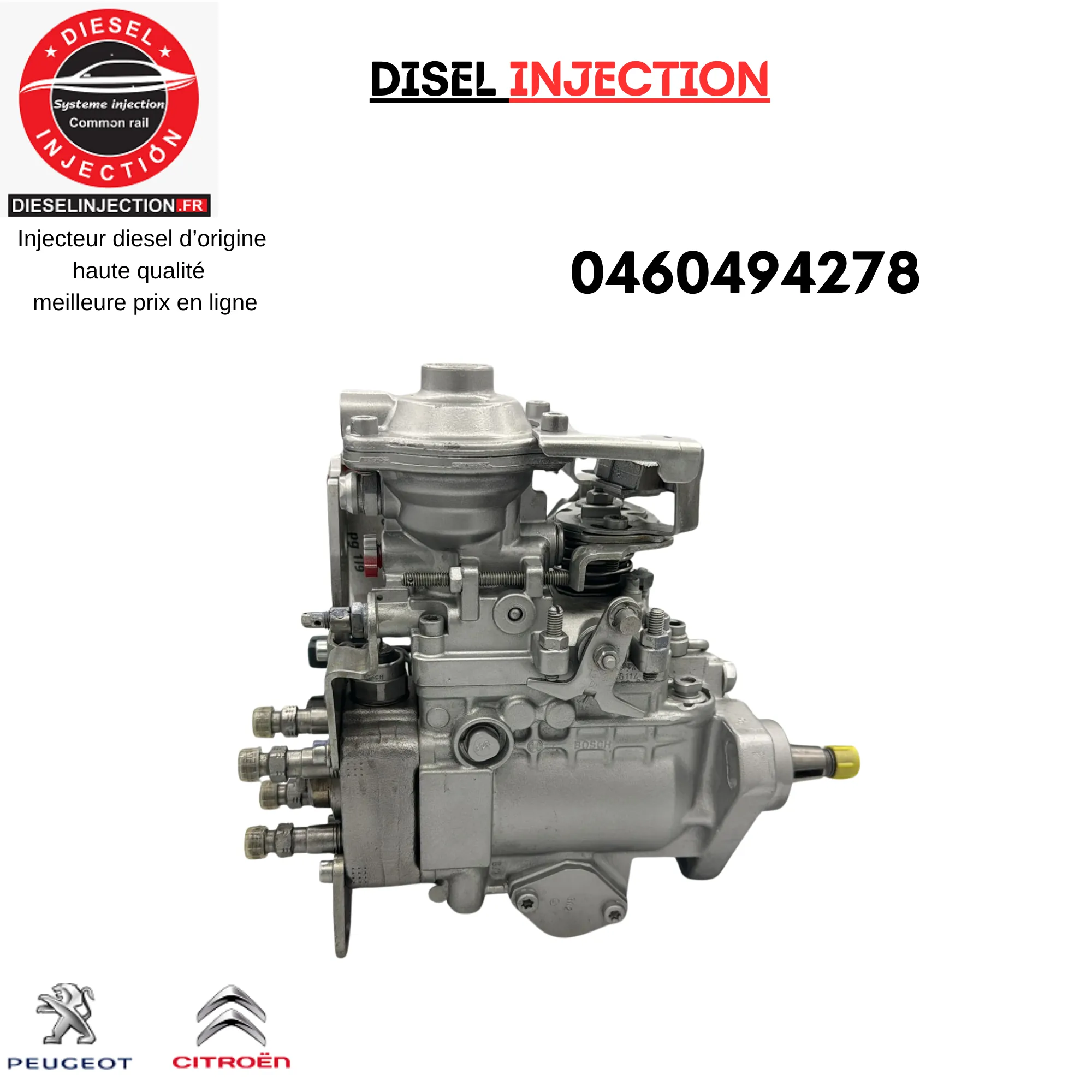 Pompe à injection équivalente BOSCH 04604942780460494278