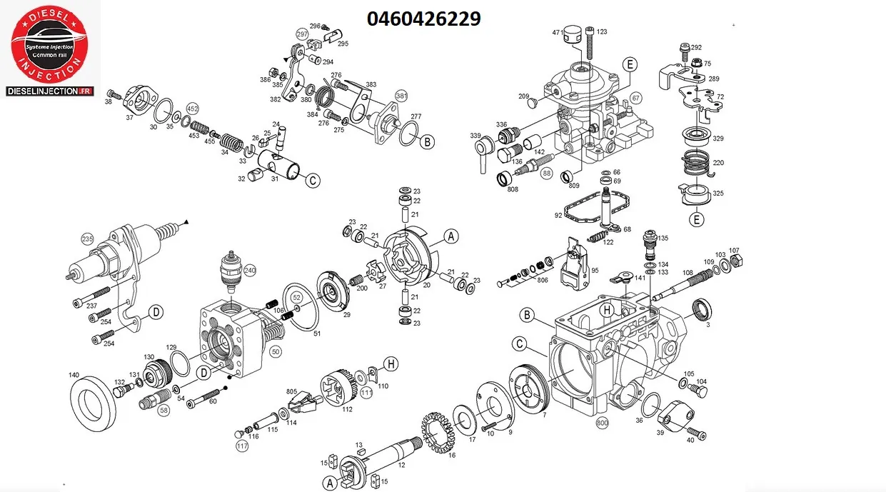 Pompe à injection BOSCH 04604262290460426229