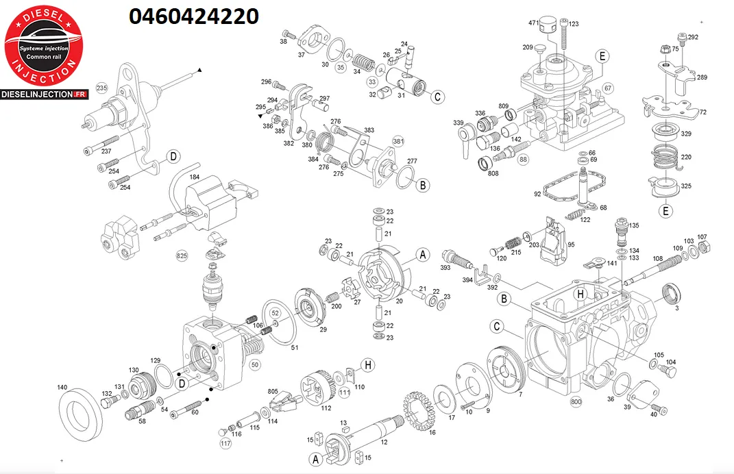 Pompe à injection BOSCH 04604242200460424220