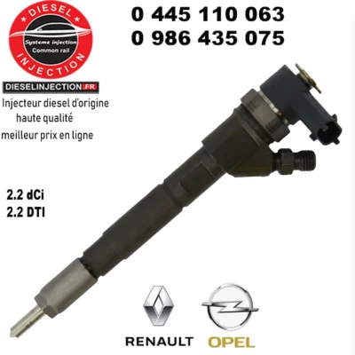 Injecteur bosch 0445110063 - 0986435075 Neuf0445110063 0986435075