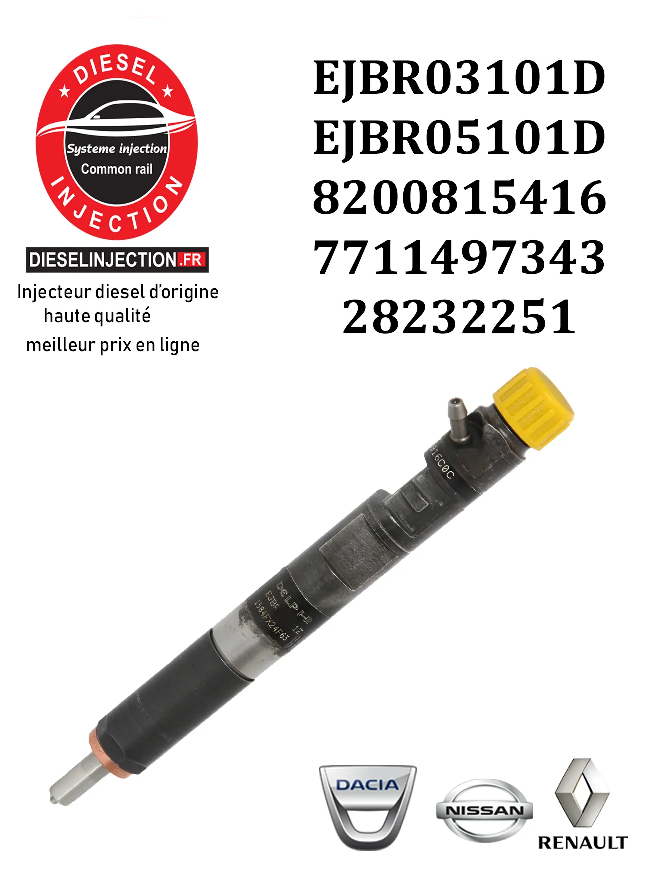 Injecteur DELPHI 28232251 - EJBR03101D28232251 EJBR03101D EJBR05101D