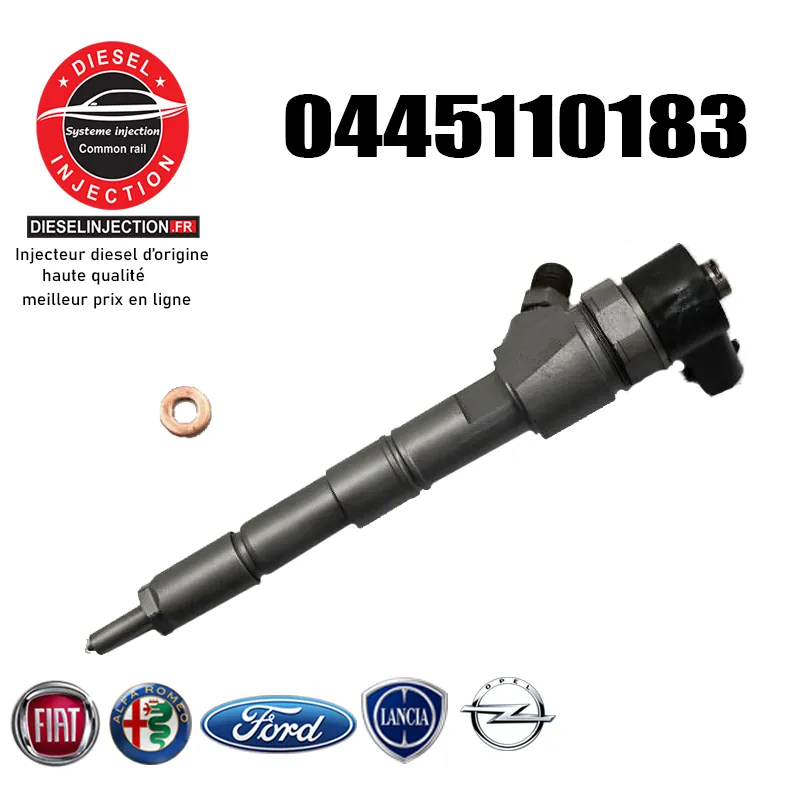 Injecteur bosch 0445110183 - 09864351020445110183 R- 93169115- 0986435102 -55197875-9S519F593BA