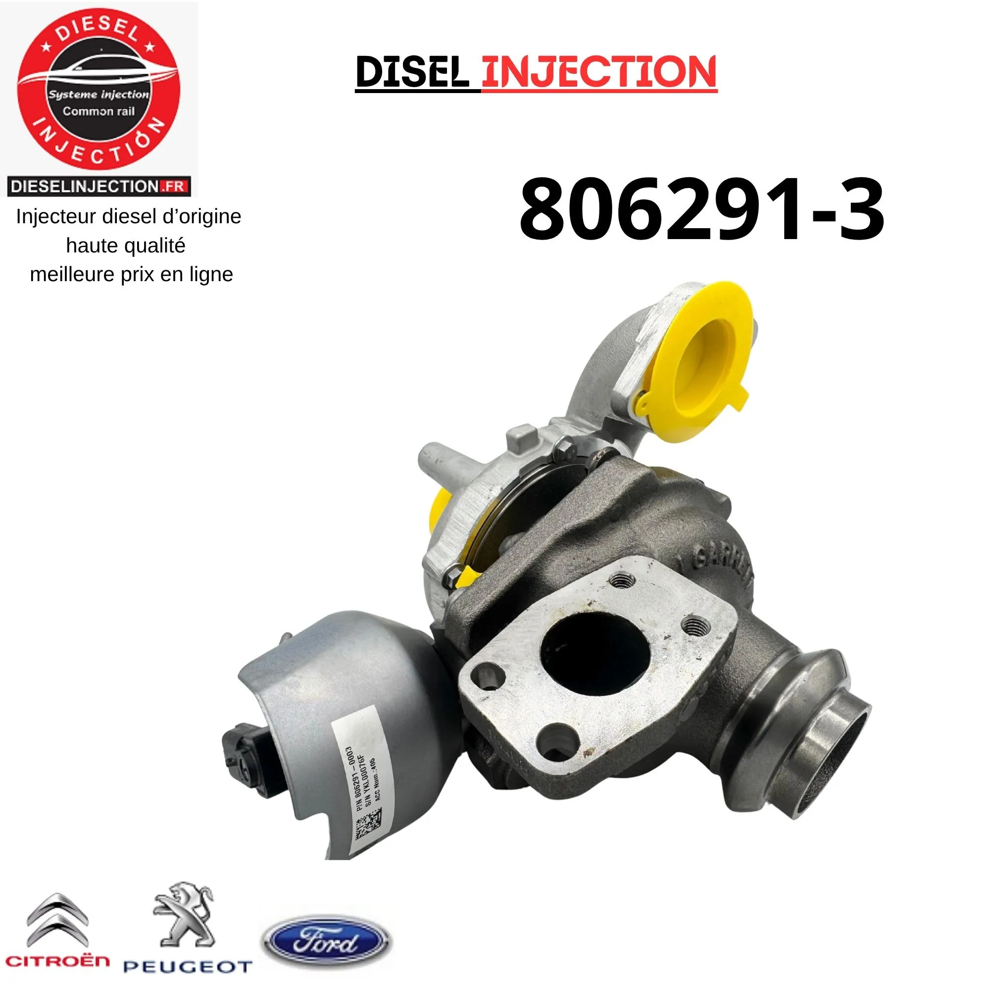 Turbo charger 806291-3 VOLVO V70 3 1.6 D2 114 CV 806291-5001S neuf806291-3 806291-5001S 8062915001S REAV6J6K682AA